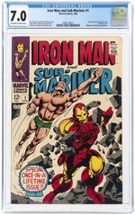 IRON MAN AND SUB-MARINER #1 APRIL 1968 CGC 7.0 FINE/VF.