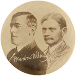 WILSON & MARSHALL SCRIPT TEXT REAL PHOTO JUGATE BUTTON POCKET MIRROR HAKE #3068.