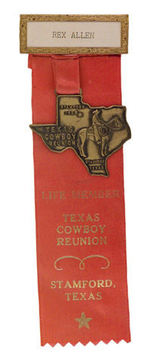 "REX ALLEN" PERSONAL BADGE.