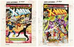 X-MEN #97 & #98 MARVEL MASTERWORKS COLOR GUIDES FOR COVERS PAIR (ANDY YANCHUS COLORIST).