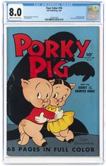 FOUR COLOR #16 1942 CGC 8.0 VF (PORKY PIG).