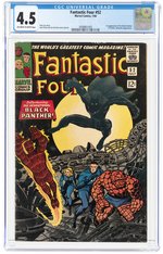 FANTASTIC FOUR #52 JULY 1966 CGC 4.5 VG+ (FIRST BLACK PANTHER).