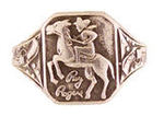 "ROY ROGERS" 1940s STERLING RING.