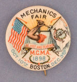 CHOICE COLOR EARLY LABOR "MECHANICS FAIR 1898 BOSTON."