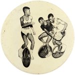 CHARLES UNICYCLE RIDERS BASKETBALL CIVIL RIGHTS BRONX, NY BUTTON.