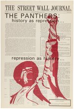 "STREET WALL JOURNAL" BLACK PANTHER PARTY CIVIL RIGHTS & ANTI-WAR POSTER.