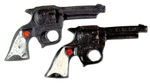 “THE TEXAN HALCO” BOXED HOLSTER SET WITH COMPOSITION PISTOLS.