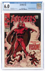 AVENGERS #57 OCTOBER 1968 CGC 6.0 FINE (FIRST SILVER AGE VISION).