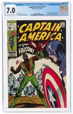 CAPTAIN AMERICA #117 SEPTEMBER 1969 CGC 7.0 FINE/VF (FIRST FALCON).