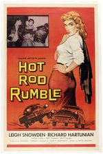 HOT ROD RUMBLE LINEN-MOUNTED MOVIE POSTER.