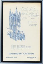 MARTIN LUTHER KING SIGNED MARCH 31, 1968 FINAL SUNDAY SERMON PROGRAM- PERHAPS FINAL AUTOGRAPH OF THE CIVIL RIGHTS LEADER.