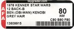 STAR WARS (1978) - BEN (OBI-WAN) KENOBI 12 BACK-B AFA 80 NM (GRAY HAIR).