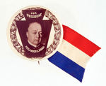 RARE AND EARLY PENNSYLVANIA 1908 GOP HOPEFUL BUTTON WITH RIBBON.