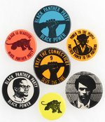 BLACK PANTHER PARTY COLLECTION OF SEVEN CIVIL RIGHTS BUTTONS.