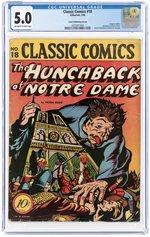 CLASSIC COMICS #18 MARCH 1944 CGC 5.0 VG/FINE (HUNCHBACK OF NOTRE DAME, ORIGINAL ED., ISLAND PUBLISHING VARIANT).