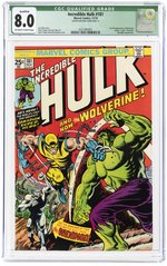 INCREDIBLE HULK #181 NOVEMBER 1974 CGC QUALIFIED 8.0 VF (FIRST WOLVERINE).