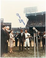 MICKEY MANTLE (HOF) SIGNED OVERSIZED PHOTO WITH ROBERT F. KENNEDY.