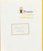 CHARLES SCHULZ PEANUTS - A GOLDEN CELEBRATION SIGNED HARDCOVER BOOK.