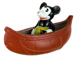 RARE MICKEY MOUSE IN CANOE BISQUE.