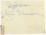 DIZZY DEAN (HOF) & JIM GLEESON CLIPPED SIGNATURES.