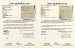 STEPHEN SONDHEIM SIGNED LETTER PAIR.