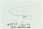 JAWS - PETER BENCHLEY & JOHN WILLIAMS DOUBLE-SIGNED CARD.