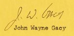JOHN WAYNE GACY SIGNED CHRISTMAS CARD.