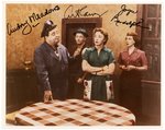 THE HONEYMOONERS CAST-SIGNED PHOTO & ART CARNEY SIGNED FIRST DAY COVER.