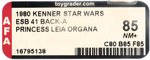 STAR WARS: THE EMPIRE STRIKES BACK (1980) - PRINCESS LEIA ORGANA 41 BACK-A AFA 85 NM+.