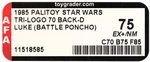 PALITOY STAR WARS: RETURN OF THE JEDI (1985) - LUKE SKYWALKER (BATTLE PONCHO) TRI-LOGO 70 BACK-D AFA 75 EX+/NM.