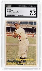 1957 TOPPS #210 ROY CAMPANELLA (HOF) CGC 7.5 NM+.