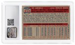 1957 TOPPS #210 ROY CAMPANELLA (HOF) CGC 7.5 NM+.