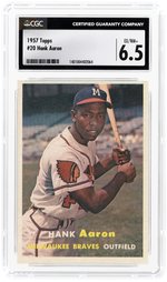 1957 TOPPS #20 HANK AARON (HOF) CGC 6.5 EX/NM+.