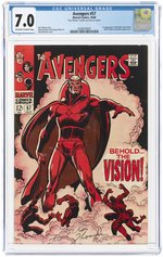 AVENGERS #57 OCTOBER 1968 CGC 7.0 FINE/VF (FIRST SILVER AGE VISION).