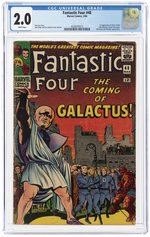 FANTASTIC FOUR #48 MARCH 1966 CGC 2.0 GOOD (FIRST SILVER SURFER & GALACTUS).