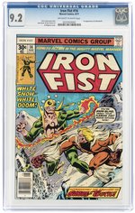 IRON FIST #14 AUGUST 1977 CGC 9.2 NM- (FIRST SABRETOOTH).