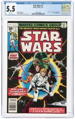 STAR WARS COMPLETE MARVEL COMICS RUN OF 107 ISSUES (INCLUDING 7 CGC-GRADED KEYS).