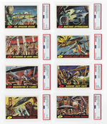 1962 TOPPS MARS ATTACKS GUM CARDS COMPLETE SET PSA GRADED.