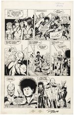 EX-MUTANTS LOT OF FIVE VARIOUS STORY PAGES FROM EARLY ISSUES ORIGINAL ART BY RON LIM.