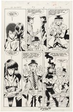 EX-MUTANTS LOT OF FIVE VARIOUS STORY PAGES FROM EARLY ISSUES ORIGINAL ART BY RON LIM.