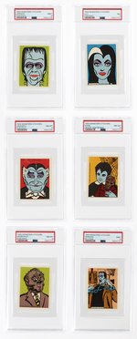 1964 LEAF MUNSTERS STICKERS COMPLETE SET PSA GRADED.