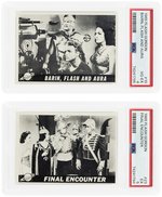 1965 TOPPS FLASH GORDON TEST CARDS #10 & #23 LOT OF 2 PSA GRADED.