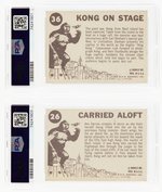 1965 TOPPS KING KONG TEST CARDS #26 & #36 LOT OF 2 PSA GRADED.