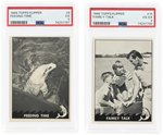 1966 TOPPS FLIPPER TEST #8 & #15 LOT OF 2 PSA GRADED.