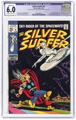 SILVER SURFER #4 FEBRUARY 1969 CGC RESTORED 6.0 SLIGHT (B-1) FINE (SILVER SURFER VS. THOR).