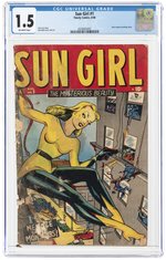 SUN GIRL #1 AUGUST 1948 CGC 1.5 FAIR/GOOD.