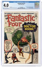 FANTASTIC FOUR #5 JULY 1962 CGC 4.0 VG (FIRST DR. DOOM).