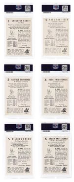 1962 BELL BRAND CRUSADER RABBIT COMPLETE SET PSA GRADED.