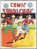 COMIC CAVALCADE #1 FRAMED COVER RECREATION ORIGINAL ART BY IRWIN HASEN.