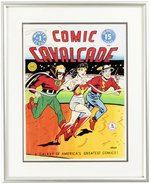 COMIC CAVALCADE #1 FRAMED COVER RECREATION ORIGINAL ART BY IRWIN HASEN.